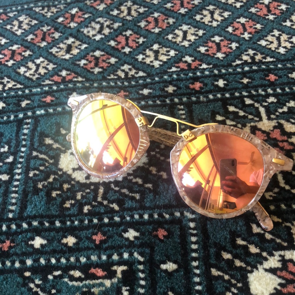 Krewe St. Louis Mirrored Pink Sunglasses